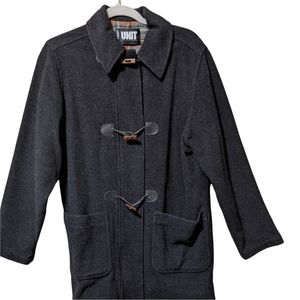 UNIT El Corte Ingles Wool Cashmere blend duffle peacoat Overcoat toggle preppy